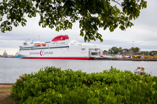 Gotlandsfärjan vid kajen.
